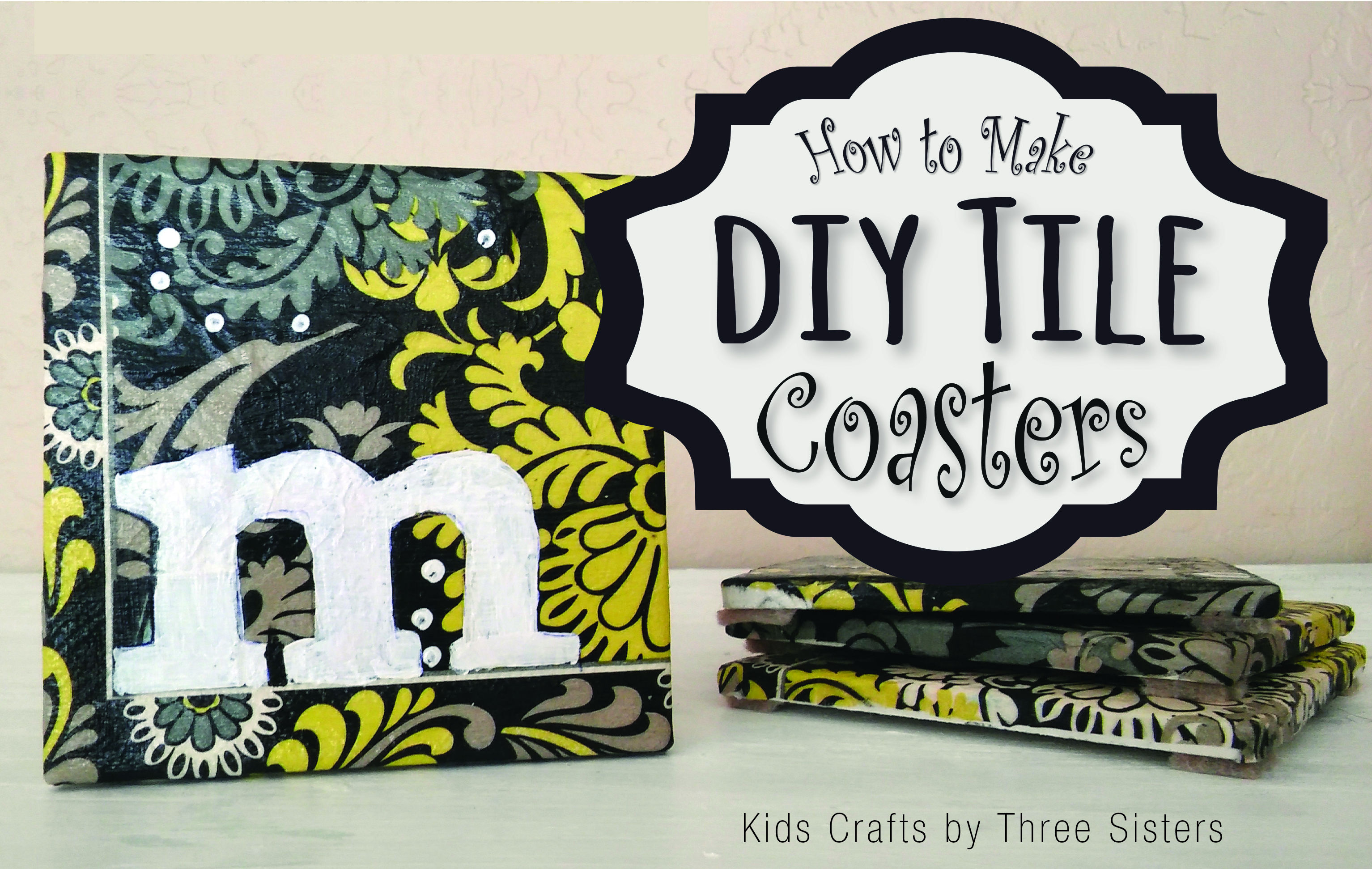 kids-crafts-three-sisters-tile-coasters-decoupage